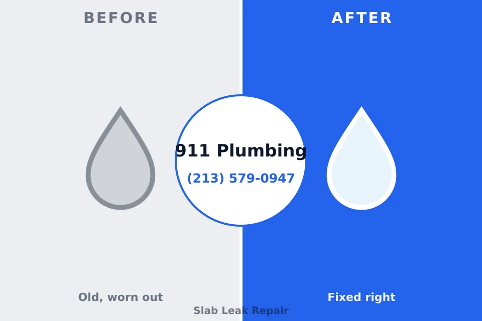 Before and after: plumbing repair Bressler, PA